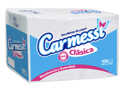 [CM0102] SERVILLETA CUADRADA CARMESSI, PAQ 100 UNIDADES